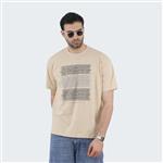 تی شرت آستین کوتاه مردانه پاتن جامه مدل نخی 331621020005999 رنگ کرم