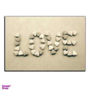 تابلو شاسی بکلیت طرح ساحل شنی و عشق LOVE مدل SH-S5204