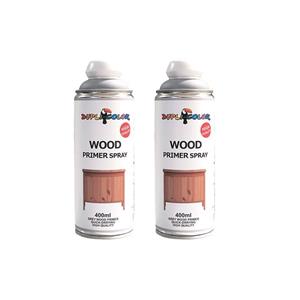 اسپری رنگ پرایمر چوب دوپلی کالر مدل Wood حجم 400 میلی لیتر مجموعه 2 عددی 