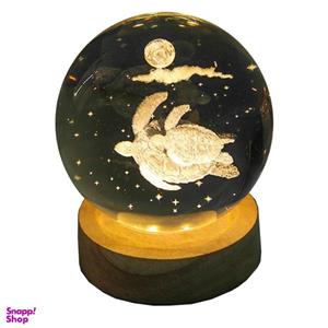 چراغ خواب مدل گوی کریستال 3D طرح لاکپشت
