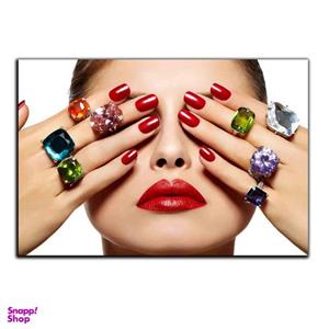 تابلو شاسی بکلیت طرح لاک قرمز و ژلیش ناخن مدل SH-6828