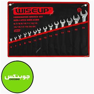 آچار یکسر تخت و یکسر رینگی وایزآپ مدل 30605 مجموعه 14 عددی