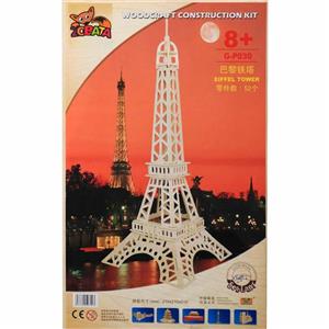 پازل چوبی سه بعدی ژیکوباو مدل برج ایفل Zhikubao Eiffel Tower 3D Wooden Puzzle