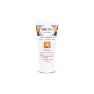 کرم ضد آفتاب آردن فاقد چربی SPF50 مناسب پوست های چرب و دارای جوش