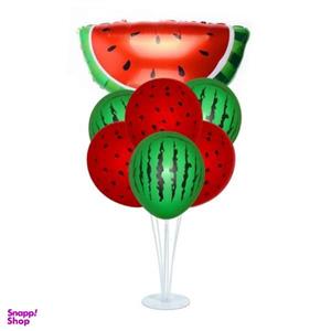 بادکنک سورتک مدل هندوانه کد 100 مجموعه 7 عددی به همراه استند