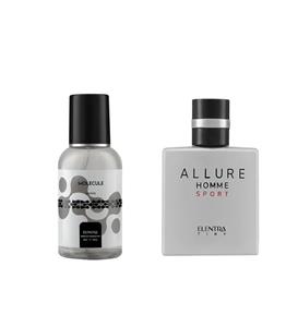 عطر جیبی مردانه مدل Allure Homme Sport النترا تاینی به همراه بادی اسپلش مردانه مدل Molecule النترا