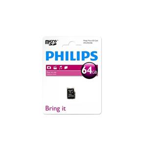 کارت حافظه microSD فیلیپس مدل Bring it کلاس 10 ظرفیت 64 گیگابایت