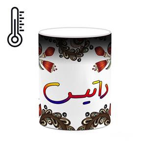 ماگ حرارتی کاکتی مدل اسم داتیس طرح سنتی گل و بته کد mgh44913