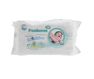 دستمال مرطوب پنبه‌ ریز مخصوص کودک برای پوست‌ های حساس - بسته 70 عددی Panberes Baby Sensitive Skin Wet Wipes 70pcs