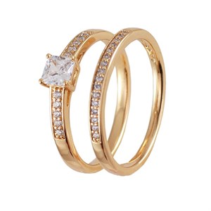 ست حلقه و پشت حلقه زنانه ژوپینگ کد L378 بسته 2 عددی
