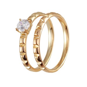 ست حلقه و پشت حلقه زنانه ژوپینگ کد L379 بسته 2 عددی