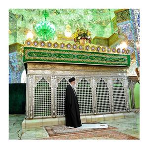 تابلو شاسی مدل R1051 طرح رهبر حضرت سید علی خامنه ای در حرم حضرت معصومه قم