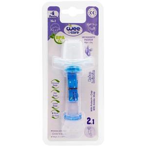 پستانک ارتودنسی وی کر مدل دربدار دسته دار ضد حساسیت سایز  6 ماه کد P111