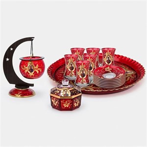 سرویس چای خوری 15پارچه طرح شاه عباسی