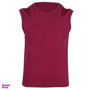 تاپ زنانه کانتکس مدل 249010836 نخ پنبه کبریتی رنگ زرشکی