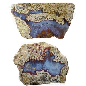 سنگ عقیق مدل شجر آبی کد 15 M مجموعه 2 عددی