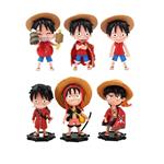 فیگور مدل انیمه وان پیس مانکی لوفی طرح Luffy Ace بسته 6 عددی