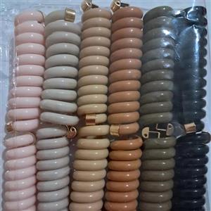 کش مو زنانه مدل سیم تلفنی بسته 2 عددی