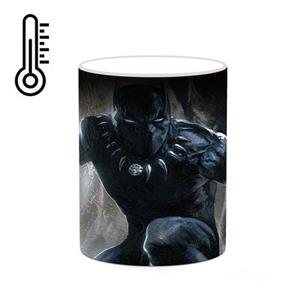 ماگ حرارتی کاکتی مدل بلک پنتر Black Panther Marvel کد mgh38060 