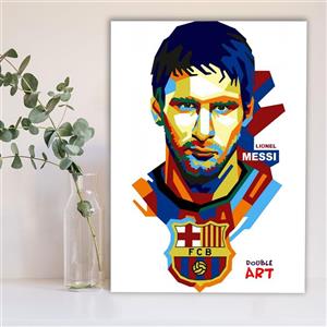 تابلو شاسی گالری استاربوی طرح لیونل مسی مدل فوتبال 061 Starboy Gallery Lionel Messi Football 061 Tableau