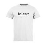 تی شرت آستین کوتاه مردانه مدل  balance_N1_0101 رنگ سفید