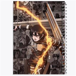 دفتر نقاشی 50 برگ خندالو مدل میکاسا آکرمن انیمه اتک آن تایتان Attack on Titan کد 11003