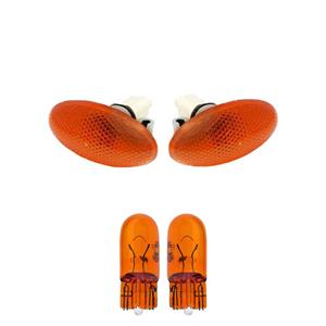 \t چراغ گلگیر خودرو قطعه سازان کبیر مدل LIGHT-206ORG-30960 مناسب برای پژو 206 به همراه لامپ مجموعه 4 عددی