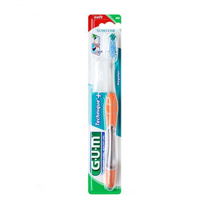 مسواک جی یو ام مدل Technique Complete Care با برس معمولی سری بزرگ G.U.M Soft Tooth Brush 