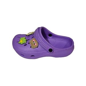 دمپایی دخترانه زیتون مدل کراکس جیبیتز استیکری PR-008