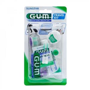 مسواک و خمیردندان جی یو ام مدل Travel Kit G.U.M Travel Kit Tooth Brush