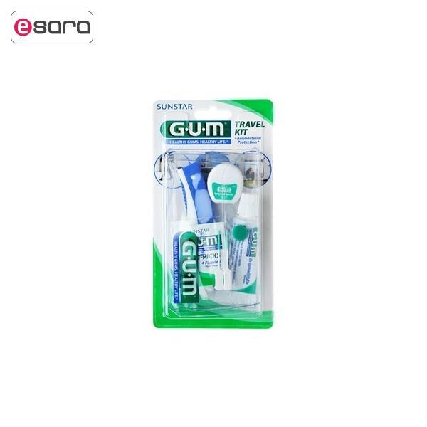 مسواک و خمیردندان جی یو ام مدل Travel Kit G.U.M Travel Kit Tooth Brush