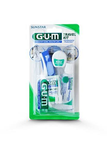 مسواک و خمیردندان جی یو ام مدل Travel Kit G.U.M Travel Kit Tooth Brush