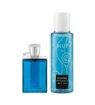 عطر جیبی مردانه مدل Desire Blue به همرا بادی اسپلش مدل Blue حجم 250 میلی لیتر النترا