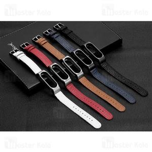 بند چرمی دستبند سلامتی شیائومی Xiaomi Mi Band 3 Leather Wrist Strap 