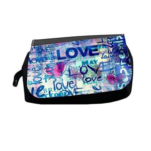 جامدادی طرح رنگ های انتزاعی و قلب و عشق مدل J1104