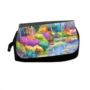 جامدادی طرح نقاشی برکه و جنگل مدل J1127