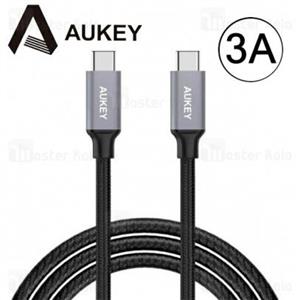 کابل دو سر تایپ سی آکی AUKEY CB-CD5 توان 3 آمپر و طراحی کنفی 