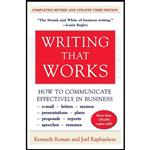 کتاب Writing That Works; How to Communicate Effectively In Business اثر Kenneth Roman and Joel Raphaelson انتشارات Collins Reference