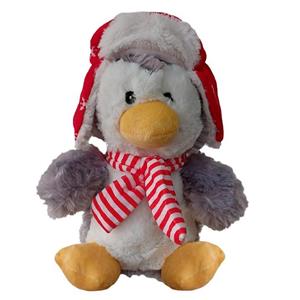 عروسک طرح پنگوئن مدل KellyToy Hat and Scarf کد SZT4/265 ارتفاع 27 سانتی‌متر
