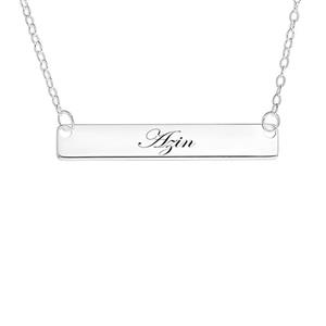 گردنبند نقره زنانه لیردا مدل اسم آذین mst