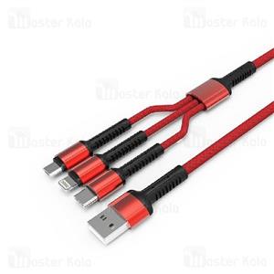 کابل شارژ سه سر الدینیو LDNIO LC-93 3 in 1 Charge Cable توان 3.5 آمپر 