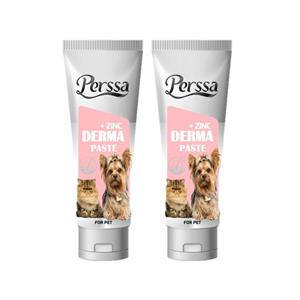 خمیر تقویت کننده پوست و مو سگ و گربه برند پرسا Perssa Derma Paste وزن 100 گرم