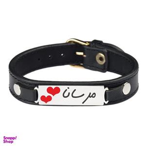 دستبند زنانه گیلواره زراوشان مدل چرم طبیعی اسم مرسانا کد CLK 244