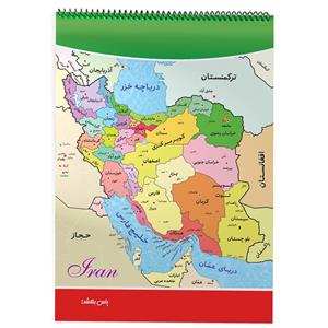 دفتر نقاشی 30 برگ یاس بهشت طرح نقشه ایران مدل IR1 