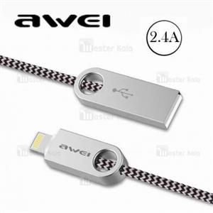 کابل شارژ لایتنینگ اوی Awei CL-20 با توان 2.4 آمپر و طراحی کنفی...