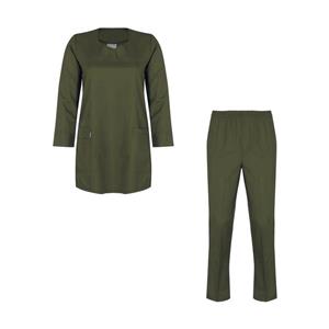 ست روپوش و شلوار اتاق عمل زنانه خضرا مدل اسکراب کد 38036