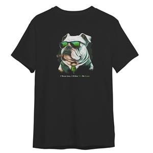 تی شرت آستین کوتاه مردانه مدل سگ قهرمان کد 0444 رنگ مشکی 