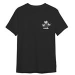 تی شرت آستین کوتاه مردانه مدل هاوایی درخت نخل کد 0458 رنگ مشکی