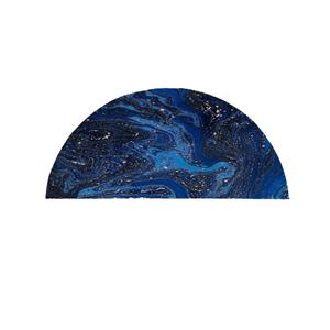 پادری مدل نیم دایره طرح کلاسیک آبی کد 9040 سایز 90×45 سانتی متر