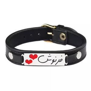 دستبند زنانه گیلواره زراوشان مدل چرم طبیعی اسم فرنوش کد CLK 127